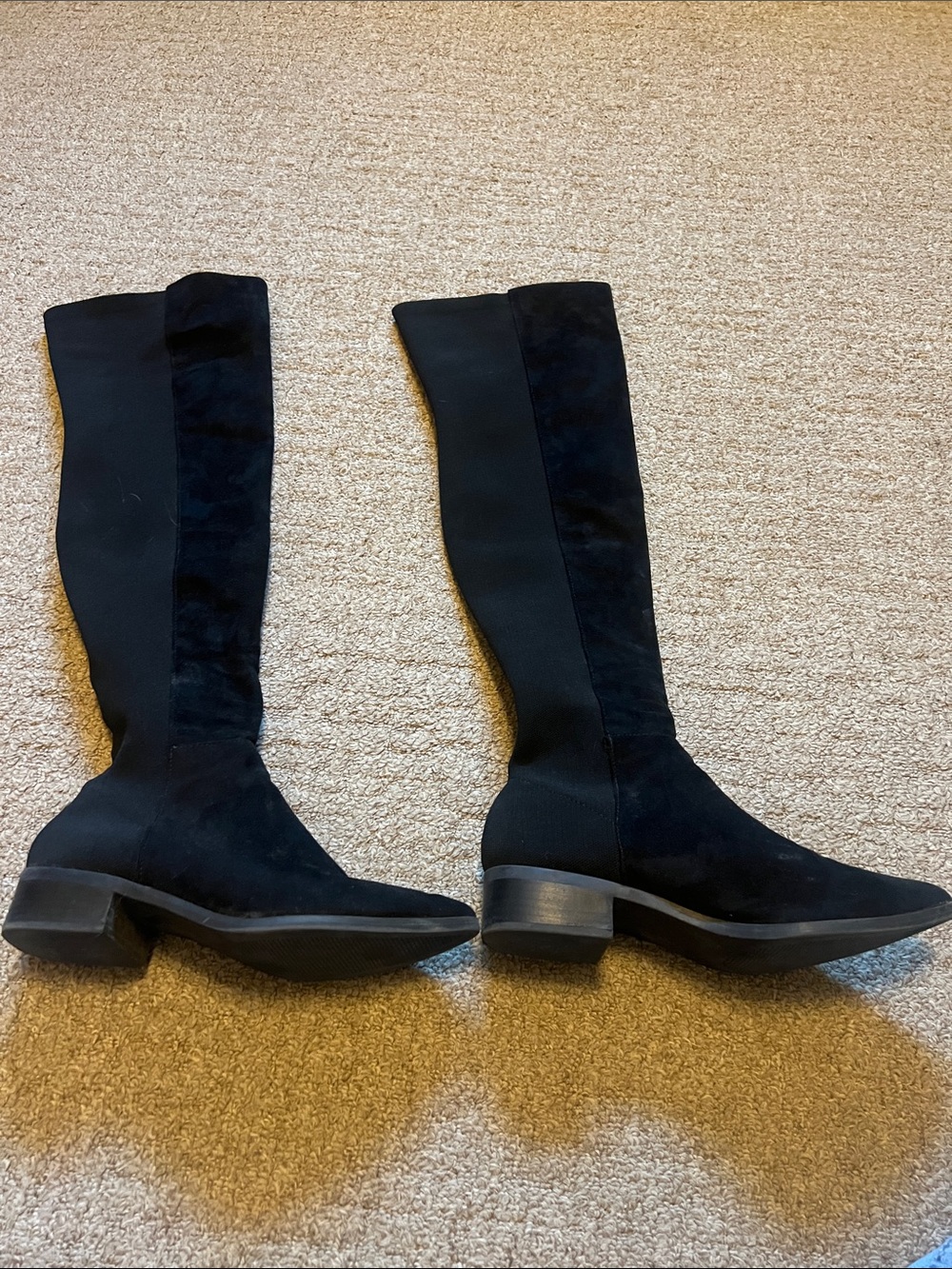 Steve Madden Black Over-the-Knee Stretch Boots Size 8